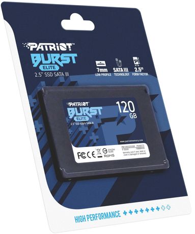 Твердотельный накопитель 2.5" 120Gb Patriot Burst Elite SATA3. SSD