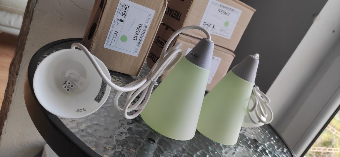 Zerandol lampy wiszące zielone 4szt nowe IKEA