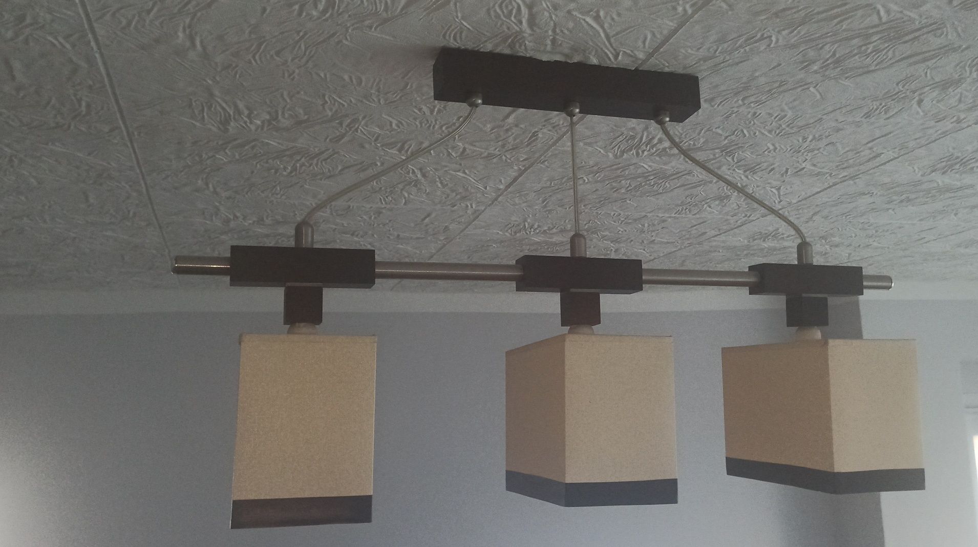 Lampa wisząca kolor wenge/ecru