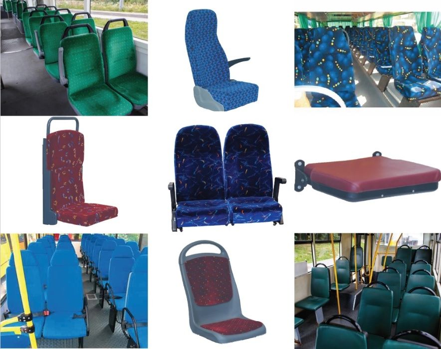 Сиденья на Автобус, Пассажирское сиденье, Сиденье водителя, Сиденья ЖД