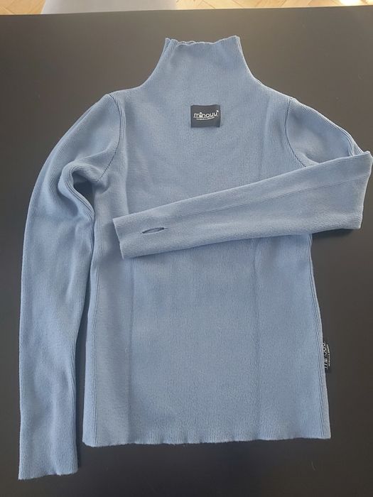 Niebieski golf półgolf sweter minouu Przybylska S/36 sweterek
W P