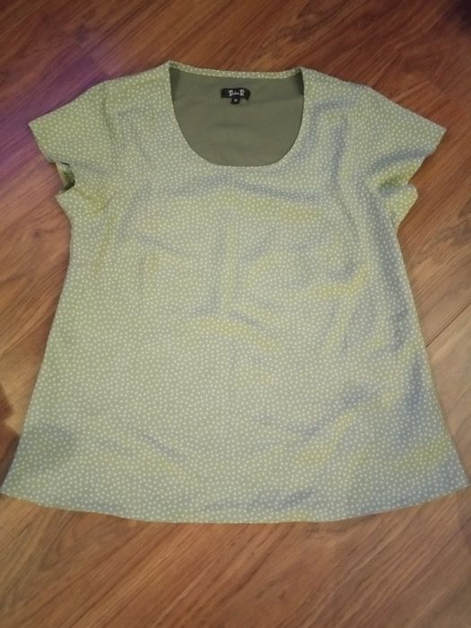 tunika ciąża S M 38 hm groszki 36 zielona retro  jesien bluzka