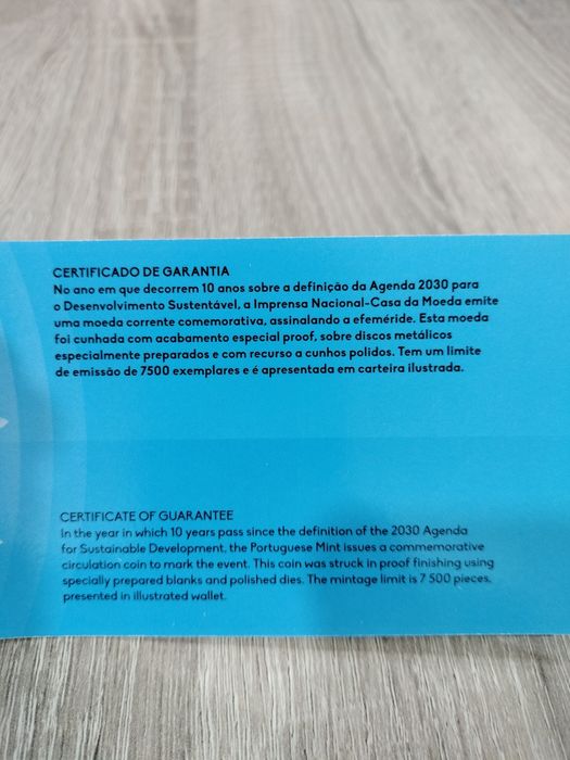 Moeda Comemorativa 2€ Proof Desenvolvimento Sustentável Portugal 2025