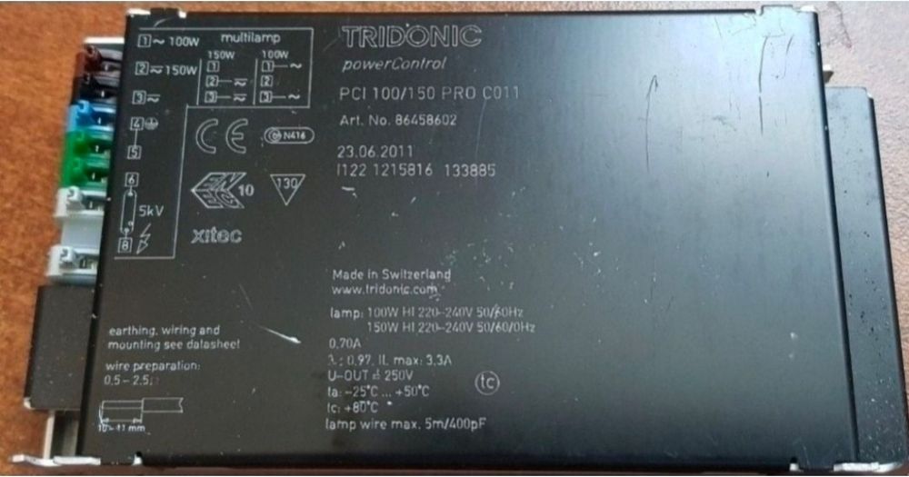 Statecznik, elektroniczny NOWE Tridonic PCI 100/150 PRO C011, OSRAM PT