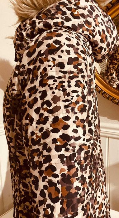 Kurtka zimowa damska H&M panterka rozm. S