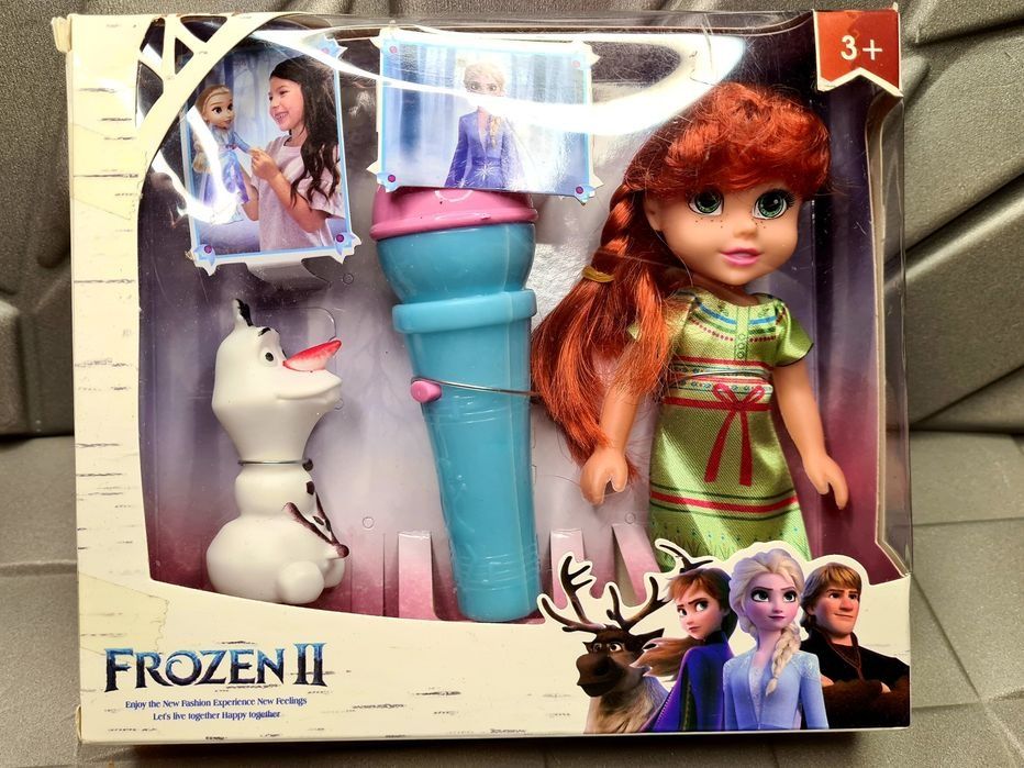 Super zestaw laleczka z grającym mikrofonem Frozen Kraina Lodu nowe