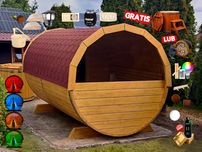 SAUNA Ogrodowa 250 cm + OKNO 50% + GRATIS BECZKA 500L + Akcesoria