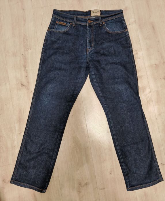 Spodnie Wrangler Texas Stretch granatowe niebieskie W32 L30 32x30
