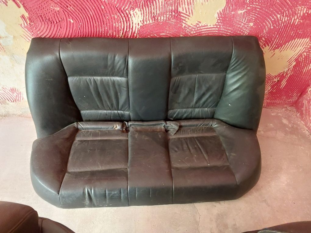 Fotele kanapa siedzenia bmw e 46 sedan czarna skóra