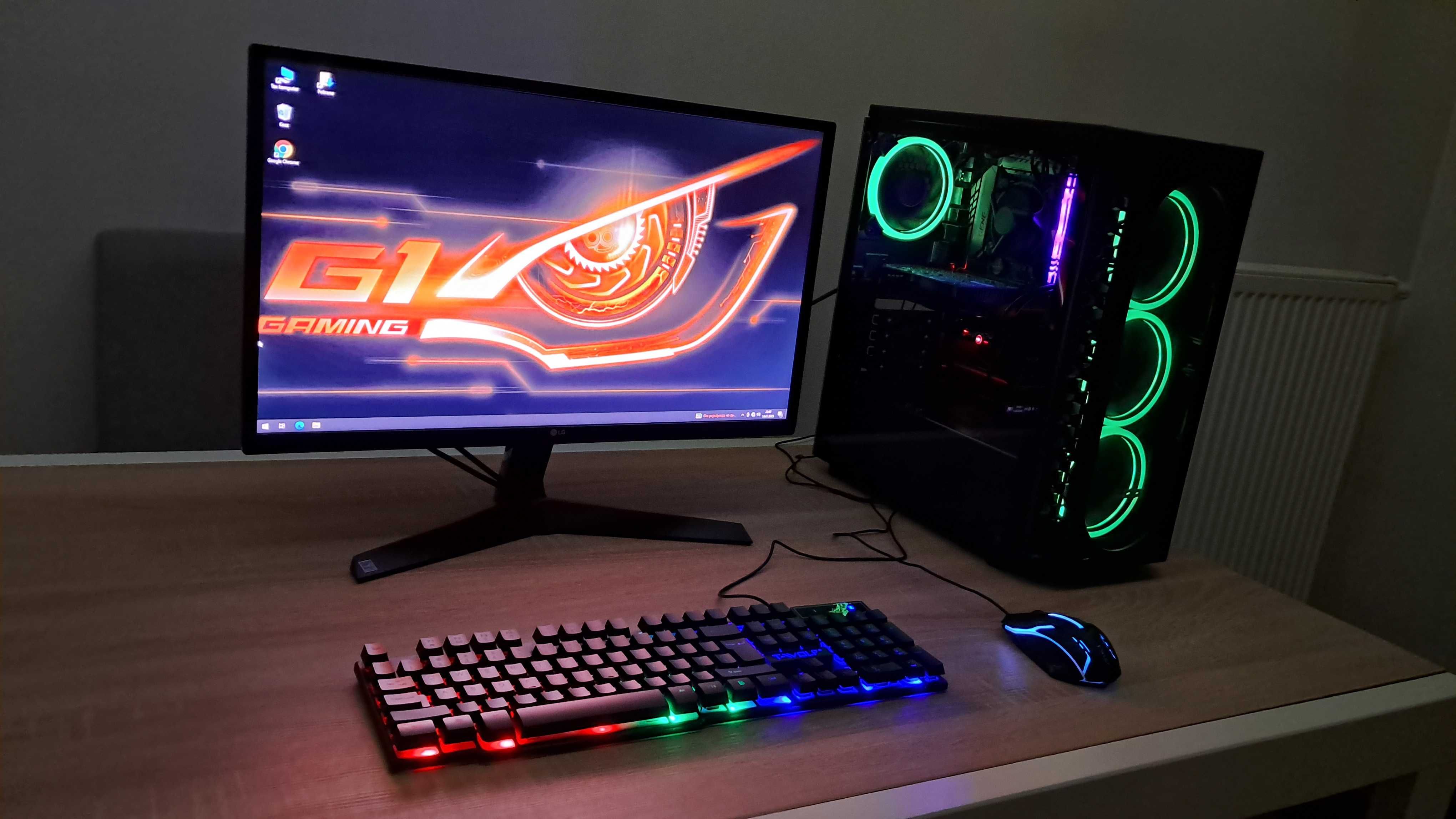 Zestaw Do Gier i5 4x3.3GHz/GTX1050-4GB/Ram-24GB/SSD+1TB/LG 24' LED IPS