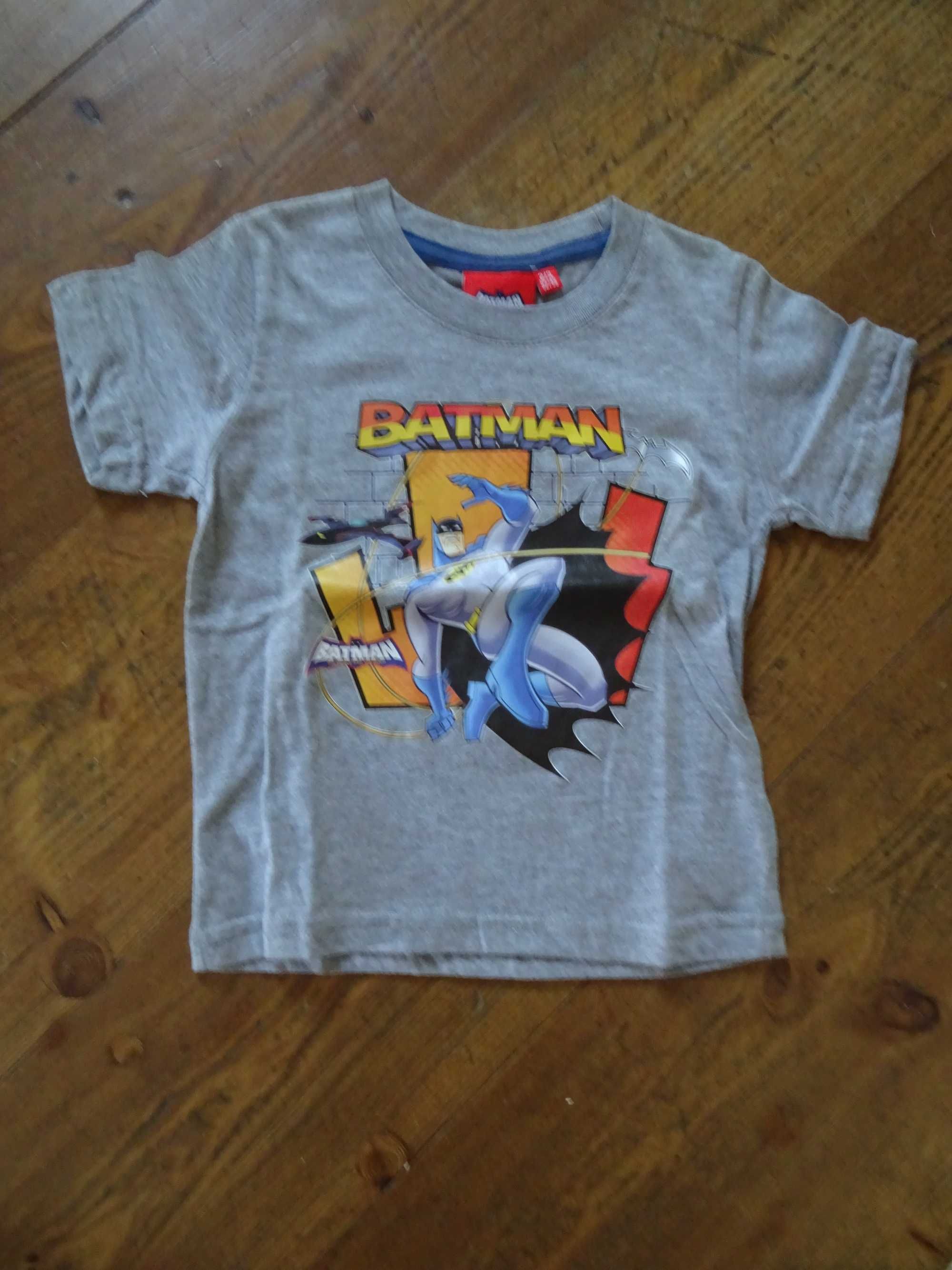 nowa Batman 128 koszulka szara t-shirt chłopięca