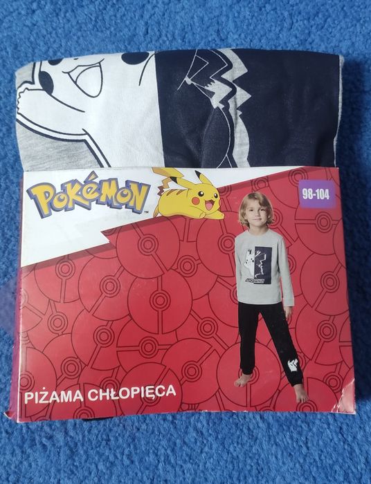 Piżama Chłopięca Pokemon 98- 104 NOWA