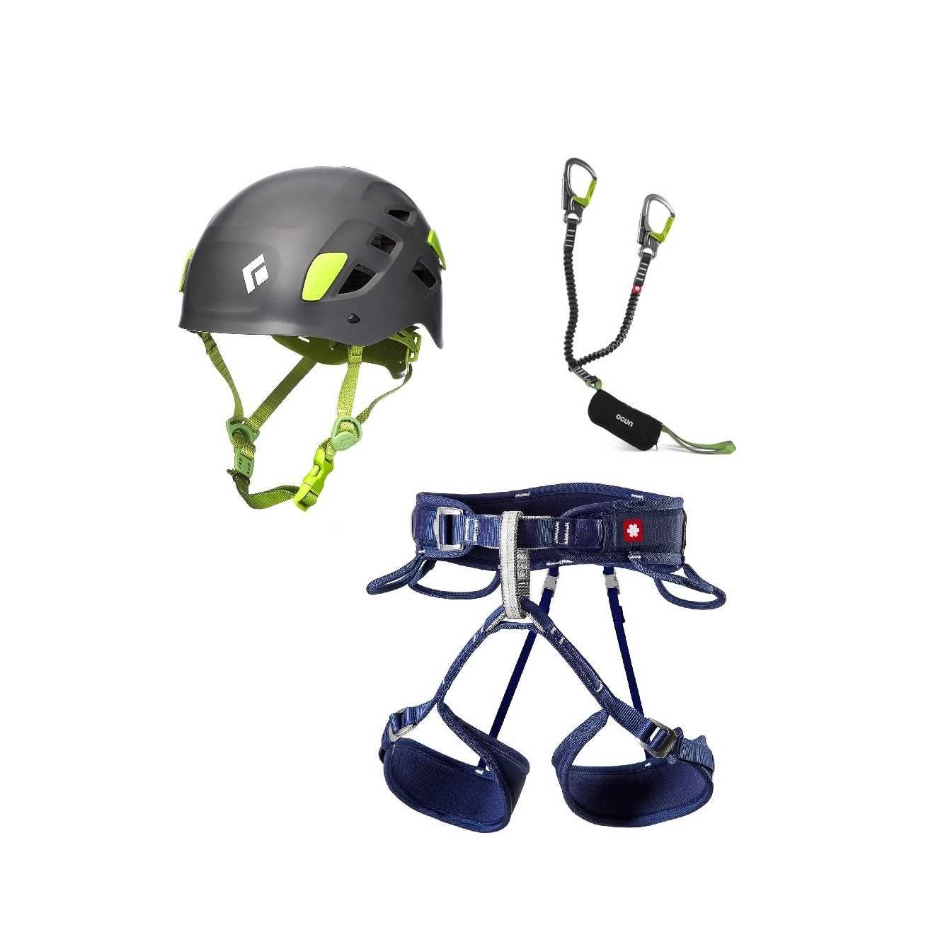 Via Ferrata Sprzęt wynajem zestaw wspinaczkowy lonża Uprząż Kask 5 SZT