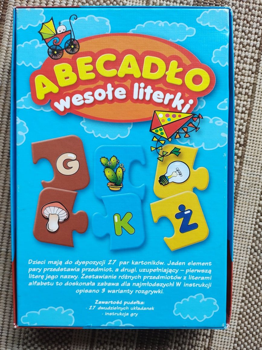 Puzzle alfabet państwa i flagi czuczu abecadło wesołe literki