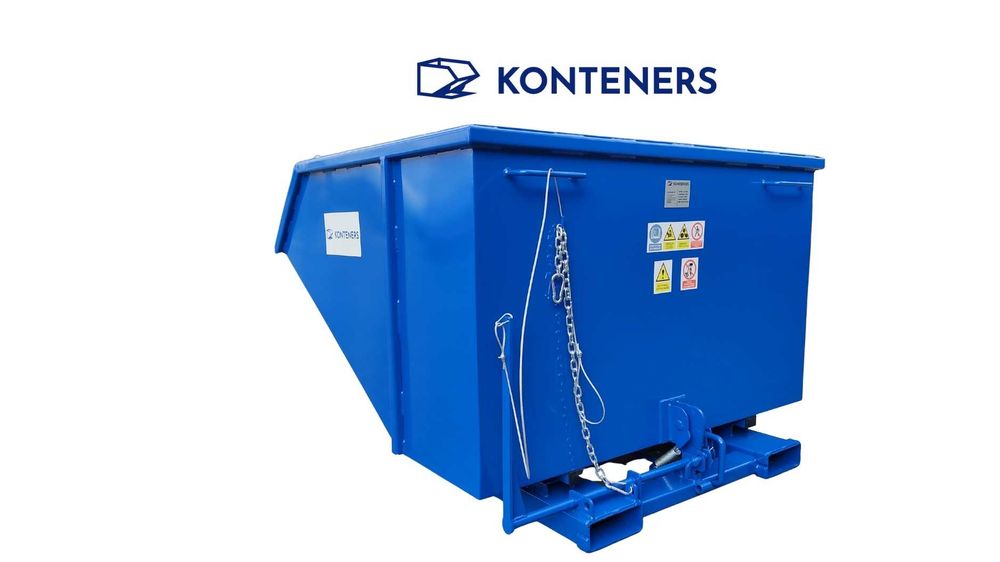 Kontener samowyładowczy / Wywrotka uchylna do wózka widłowego 1500 L