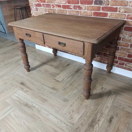 Stary stół dębowy antyk, lite drewno, biurko