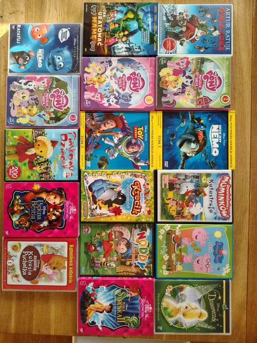 DVD bajki filmy Disney, My little pony, świnka Peppa, Muminki i inne