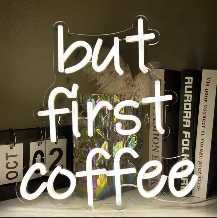 Неонова вивіска для кавярні