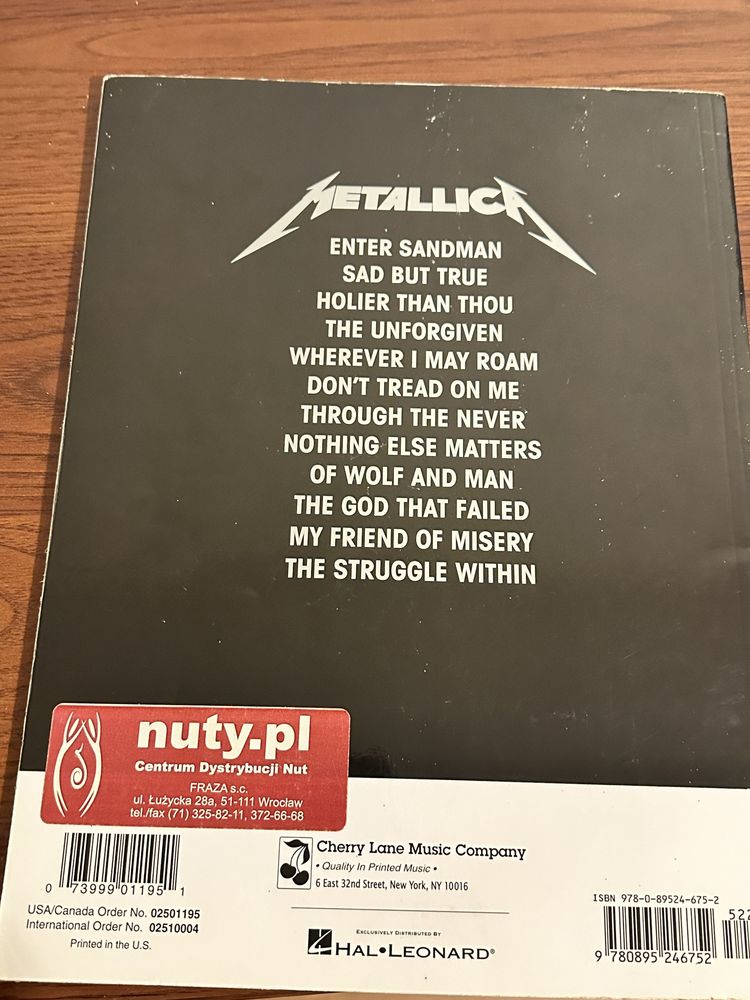Tabulatury Metallica