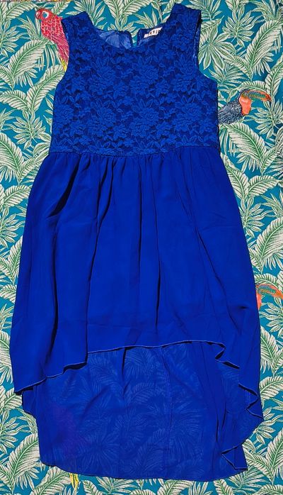 Kobaltowa sukienka elegancka iEfiel roz. 146-152