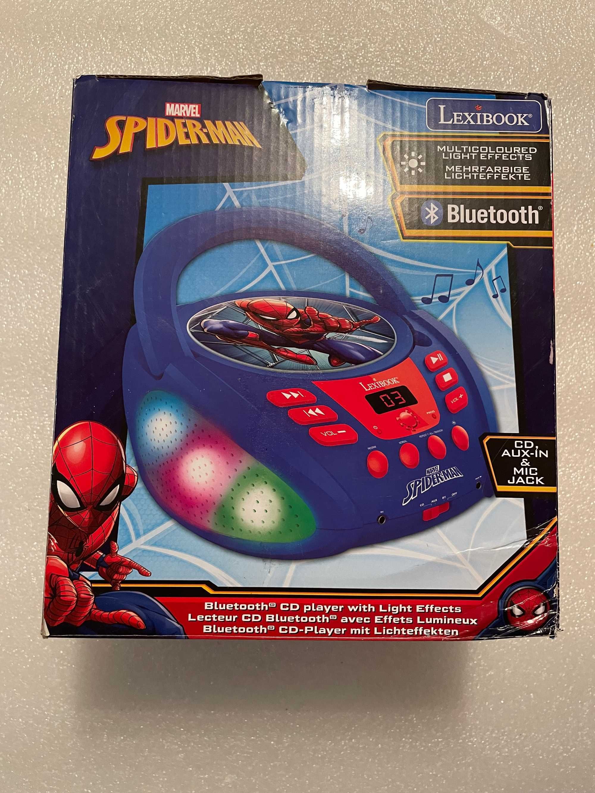 Lexibook Spider-Man Odtwarzacz CD z Bluetooth Boombox RCD109SP