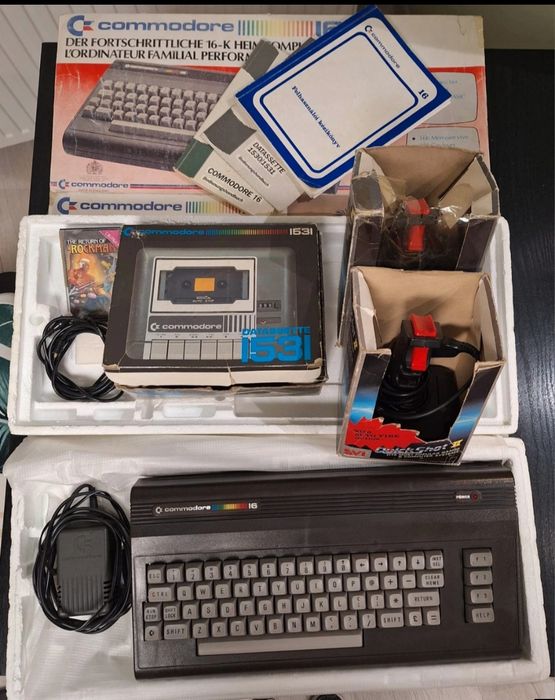 Commodore 16 | 1985r | Komplet w bdb stanie | 2 gry | oryginalne opako