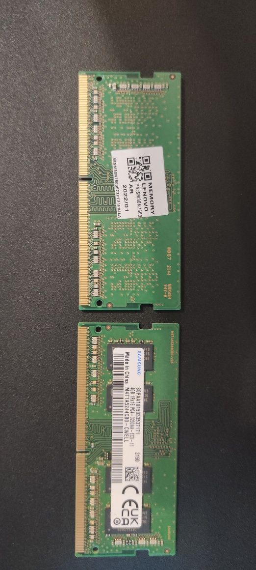 Оперативна пам'ять (ОЗУ) Samsung дві плашки по 4 gb, ddr4 3200