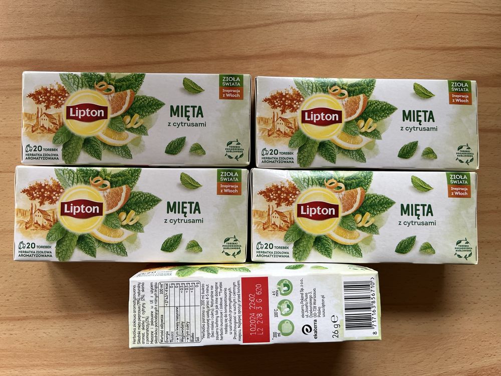 Herbata Lipton mieta z cytrusami 5x20 TB