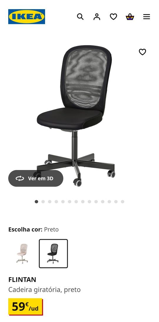 Cadeira escritório Flintan IKEA