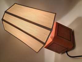 Lampa stołowa drewniana intarsjowana Furniture Linea Caccia alla volpe