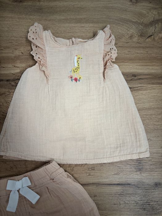 bawełniany komplet w stylu boho dwuczęściowy dla dziewiczych roz 68