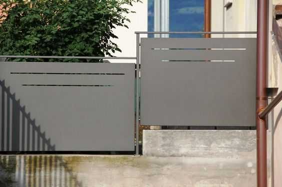 Ogrodzenia metalowe poziome nowoczesne palisadowe palisada żaluzja