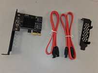 N126 Karta Rozszerzeń PCI-E Do SATA 3.0 6Gb/s 2 Porty Zestaw