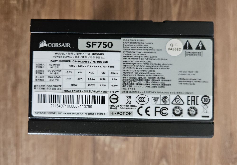 Corsair sf750 platinum