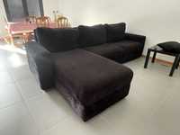 Sofa chaise long preto