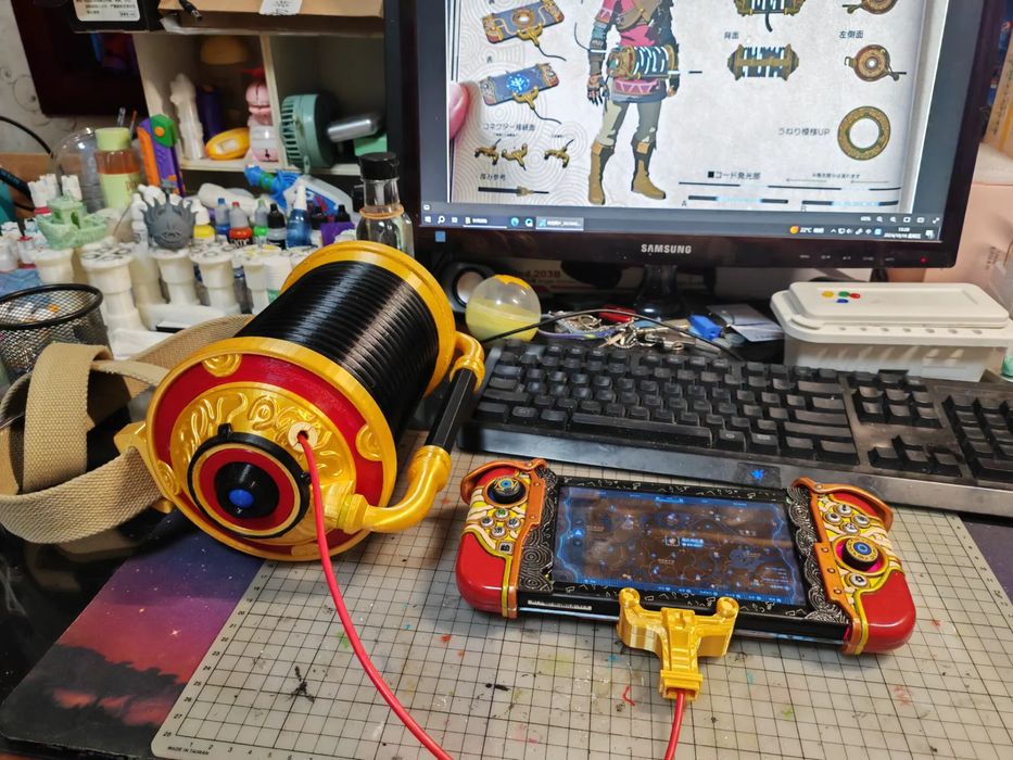 Carretel Porta Cabos "Sheikah Slate" The Legend of Zelda