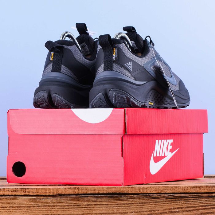 (2132) Термо Зимові Чоловічі Кросівки Nike Air Zoom сірий з чорним