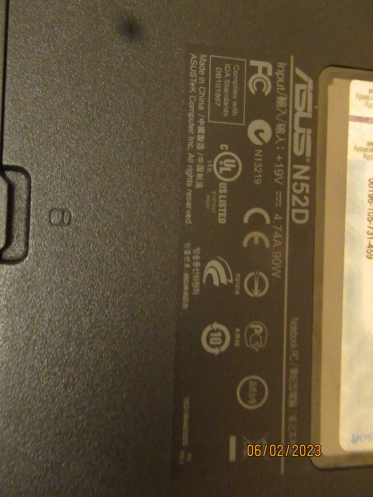 Laptop Asus N52D N61DA