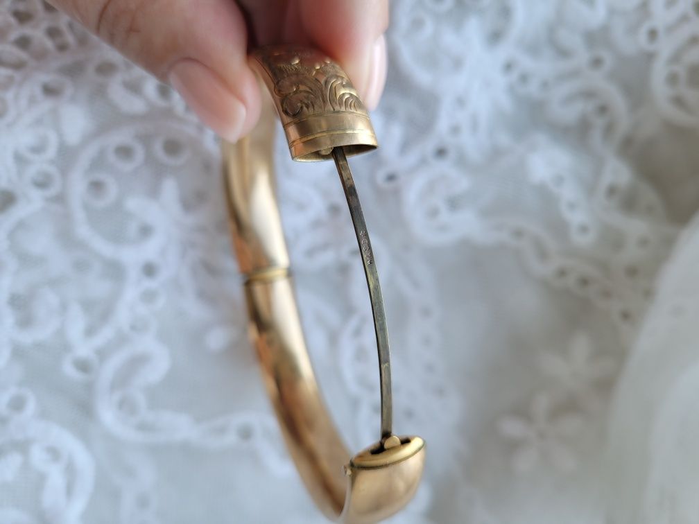 Антикварный винтажный браслет, позолота