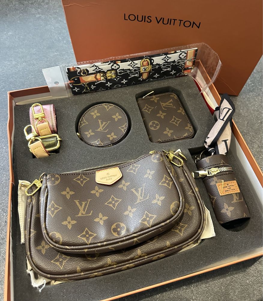 Подарунковий набір Louis Vuitton (lv, лв) multi pochette 3 в 1