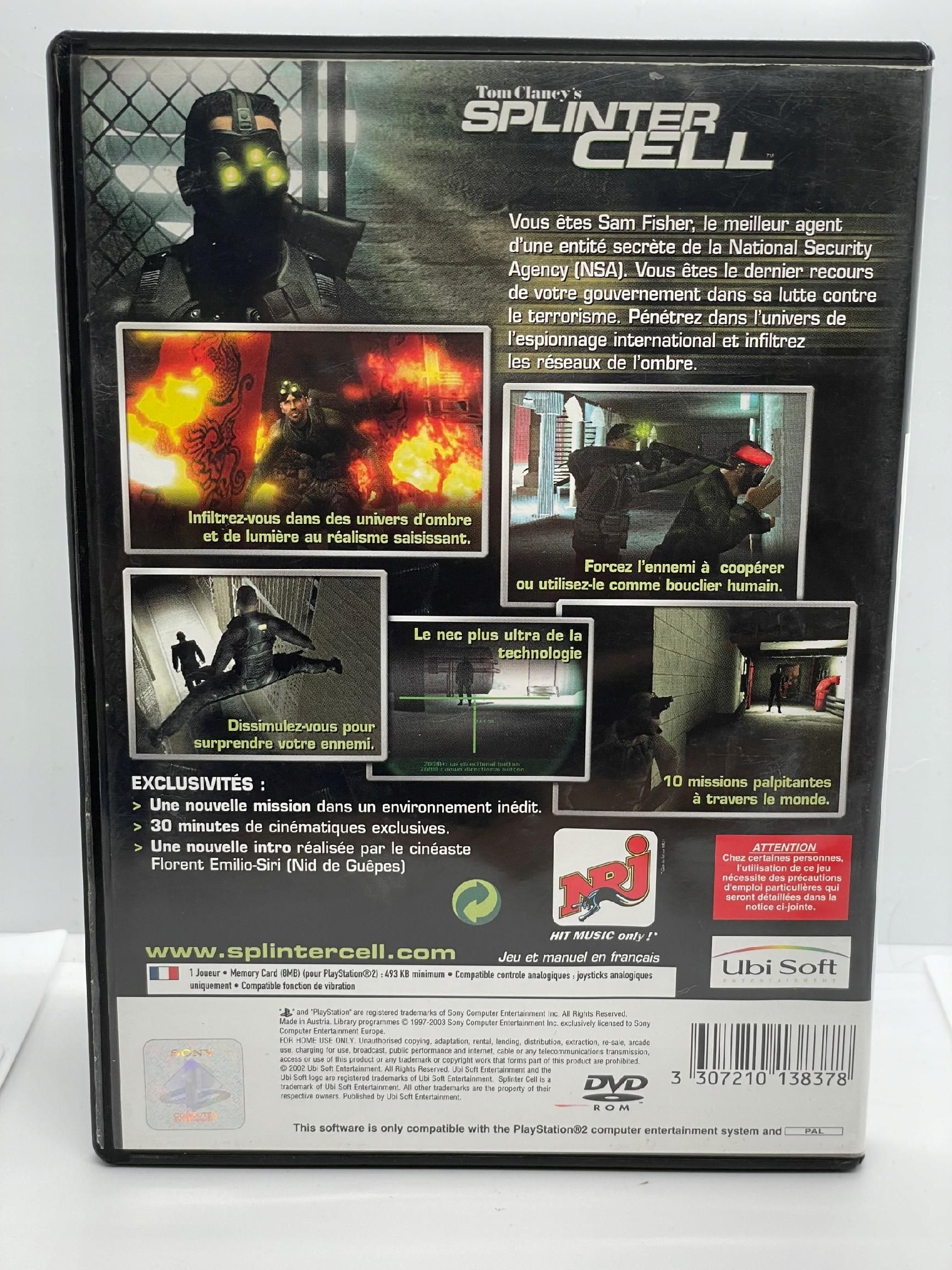 Tom Clancy's Splinter Cell PlayStation 2 PS2 Po Angielsku