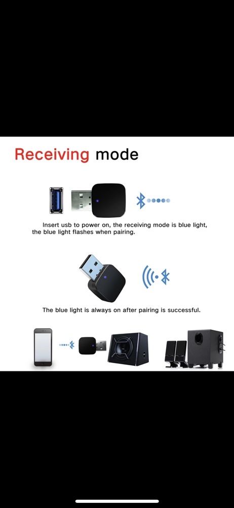 Transmissor Receptor Bluetooth usb 5.0