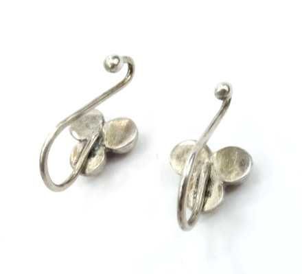 Unikalne stare srebrne kolczyki klipsy IMAGO ARTIS