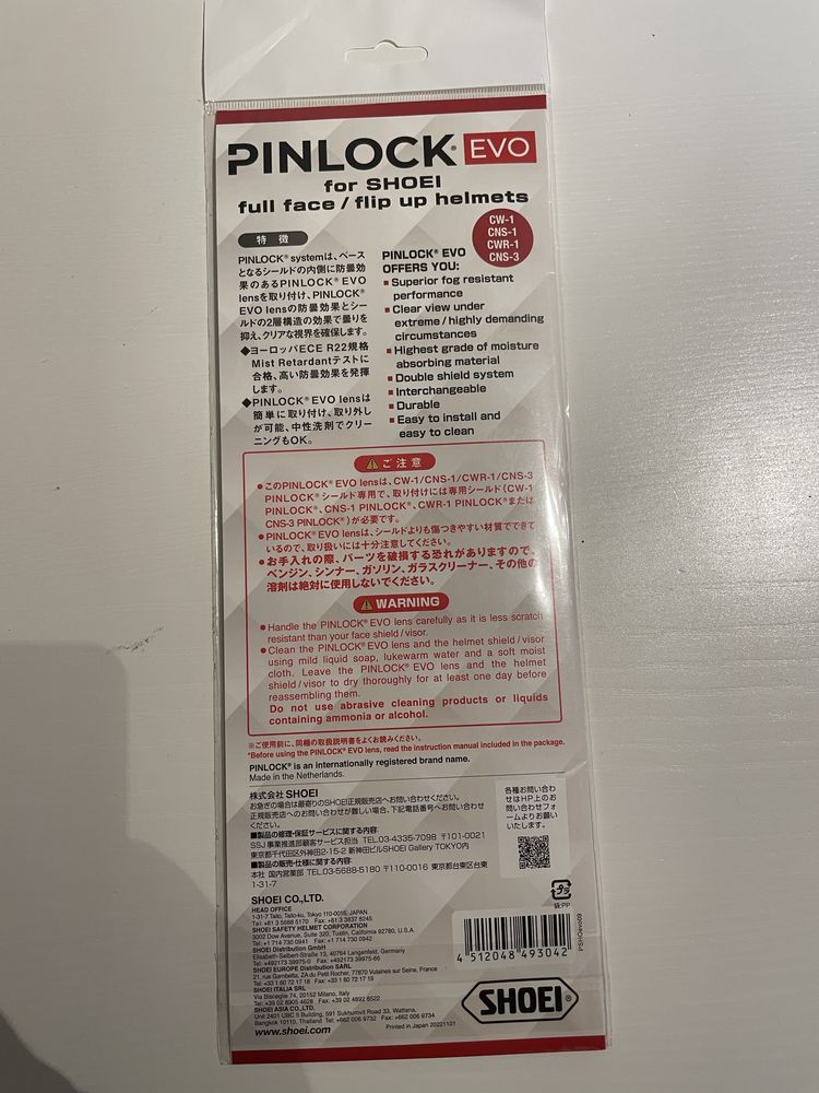 Vendo Pinlock Capacetes Shoei