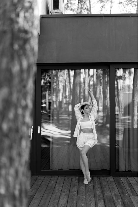 Лляний білий костюм Clazzy