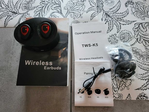 Słuchawki bezprzewodowe Wireless Earbuds - czarne