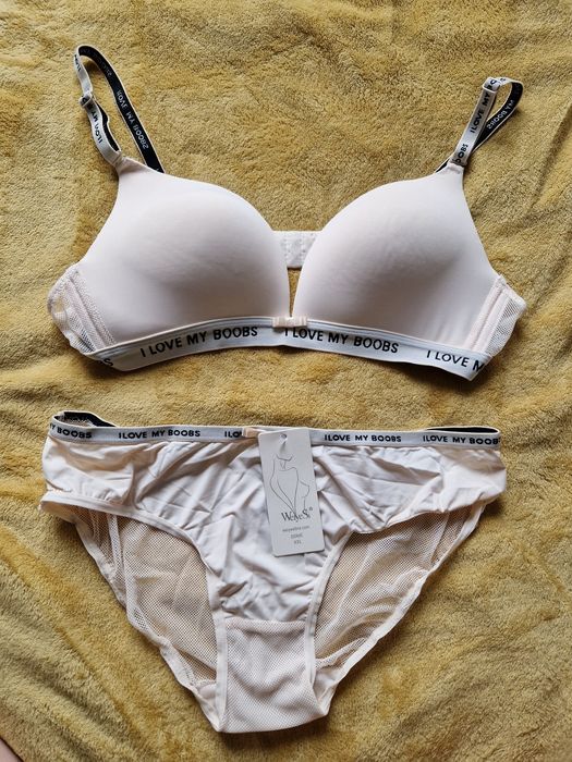 Komplet Biustonosz push up miękki i majtki