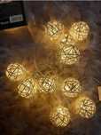 Гірлянда кулі ротанг 10 led (2.5м)