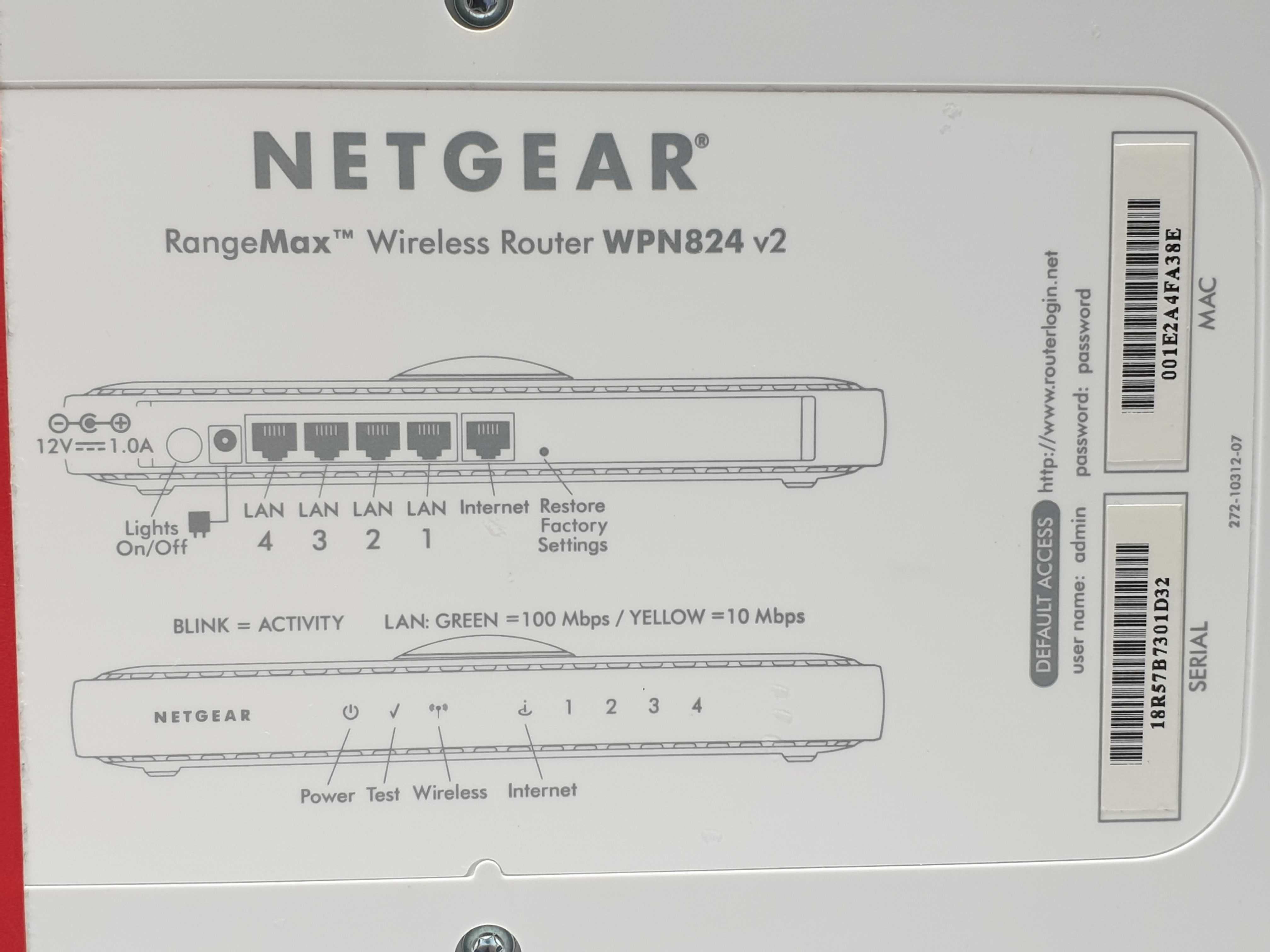 Роутер WI-FI Netgear WPN824 MIMO