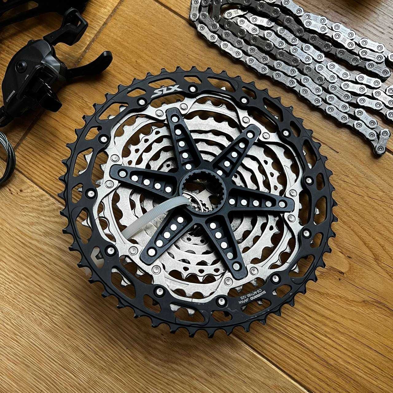 Zestaw shimano deore xt - Przerzutka + Dźwignia + Kaseta + Łańcuch